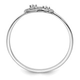 14k White Gold .03ct. Diamond Fancy Ring Mounting