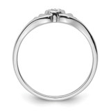 14k White Gold .03ct. Diamond Heart Ring Mounting