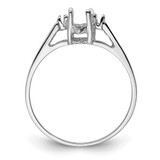 14k White Gold .05ct. Diamond & 8x4 Marquise Gemstone Ring Mounting
