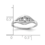 14k White Gold .14ct. Diamond Ring Mounting