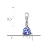 14k White Gold .72 Tanzanite Diamond Pendant