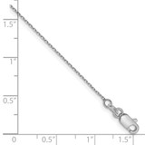14k White Gold .8mm D/C Forzantine Cable Chain - PE-D1F2E8B8-5023