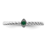 14k White Gold 1  Birthstone Mother's Ring Mounting