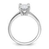 14k White Gold 1 1/2 carat Certified Lab Grown Diamond VS/SI+ G+ Radiant Solitare Complete Engagement Ring