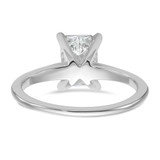 14k White Gold 1 1/2 carat Certified Lab Grown Diamond VS/SI+ G+ Radiant Solitare Complete Engagement Ring