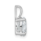14k White Gold 1 1/2 carat Certified Lab Grown Diamond VS+ F+ Oval Complete Four Prong Pendant