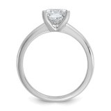 14k White Gold 1 1/2 carat Certified Lab Grown Diamond VS+ F+ Princess Complete Solitare Engagement Ring