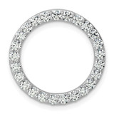 14k White Gold 1 1/2 carat Lab Grown Diamond VS/SI+ G+ Complete Circle Chain Slide Pendant - PM-251DCBF0-1611