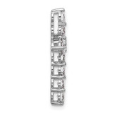 14k White Gold 1 1/2 carat Lab Grown Diamond VS/SI+ G+ Complete Cross Chain Slide Pendant