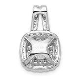 14k White Gold 1 1/2 carat Lab Grown Diamond VS/SI+ G+ Complete Double Halo Pendant