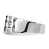 14k White Gold 1 1/2 carat Lab Grown Diamond VS/SI+ G+ Complete Fashion Band - RM-154DDD27-6911