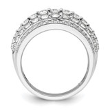 14k White Gold 1 1/2 carat Lab Grown Diamond VS/SI+ G+ Complete Fashion Ring