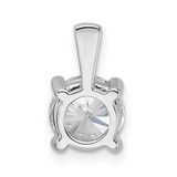 14k White Gold 1 1/2 carat Lab Grown Diamond VS/SI+ G+ Round Complete Four Prong Pendant