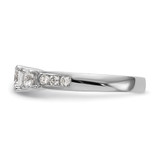 14k White Gold 1 1/2 carat Lab Grown Diamond VS/SI+ G+ Round Complete Three Stone Engagement Ring - RM-286AA5A8-3098