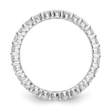 14k White Gold 1 1/2 carat Lab Grown Diamond VS/SI+ G+ Size 4 Shared Prong Eternity Band - ET-710E6563-5191