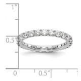 14k White Gold 1 1/2 carat Lab Grown Diamond VS/SI+ G+ Size 4 Shared Prong Eternity Band - ET-CE8F0F22-7800