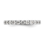 14k White Gold 1 1/2 carat Lab Grown Diamond VS/SI+ G+ Size 7.5 Shared Prong Eternity Band