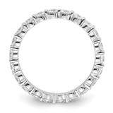 14k White Gold 1 1/2 carat Lab Grown Diamond VS+ F+ Round Complete Channel Set Size 8 Eternity Band