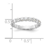 14k White Gold 1 1/2 carat Lab Grown Diamond VS+ F+ Round Complete Channel Set Size 8 Eternity Band