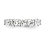 14k White Gold 1 1/3 carat Lab Grown Diamond VS/SI+ G+ Five Stone Complete Fashion Band