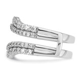 14k White Gold 1 1/4 carat Lab Grown Diamond VS/SI+ G+ Complete Double Row Ring Guard - RM-21C588A5-8398