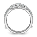 14k White Gold 1 1/4 carat Lab Grown Diamond VS/SI+ G+ Complete Double Row Ring Guard - RM-804250EB-1017