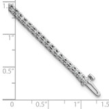 14k White Gold 1 1/4 carat Lab Grown Diamond VS/SI+ G+ Round Tennis Bracelet
