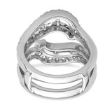 14k White Gold 1 1/5 carat Lab Grown Diamond VS/SI+ G+ Complete Double Row Ring Guard