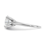 14k White Gold 1 3/4 carat Certified Lab Grown Diamond VS/SI+ G+ Oval Complete Solitaire Engagement Ring