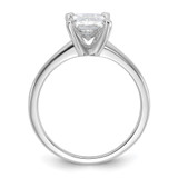 14k White Gold 1 3/4 carat Certified Lab Grown Diamond VS/SI+ G+ Radiant Solitare Complete Engagement Ring