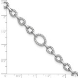 14k White Gold 1 3/8 carat Lab Grown Diamond VS/SI+ G+ 7 inch with 1 inch extenton Bracelet