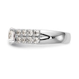 14k White Gold 1 3/8 carat Lab Grown Diamond VS/SI+ G+ Semi-Mount Peg Set Engagement Ring