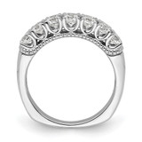 14k White Gold 1 5/8 carat Lab Grown Diamond VS/SI+ G+ Complete Double Row Fashion Band