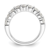 14k White Gold 1 5/8 carat Lab Grown Diamond VS/SI+ G+ Nine Stone Complete Fashion band