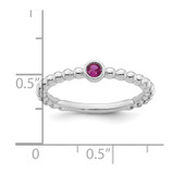 14k White Gold 1 Birthstone Mother's Ring Mounting