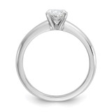 14k White Gold 1 carat Certified Lab Grown Diamond VS+ F+ Oval Complete Solitaire Engagement Ring