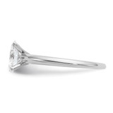 14k White Gold 1 carat Certified Lab Grown Diamond VS+ F+ Oval Complete Solitaire Engagement Ring