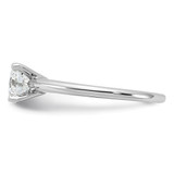 14k White Gold 1 carat Certified Lab Grown Diamond VS+ F+ Round Complete Solitaire Engagement Ring