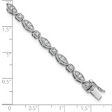 14k White Gold 1 carat Lab Grown Diamond VS/SI+ G+ 7 inch Fancy Bracelet