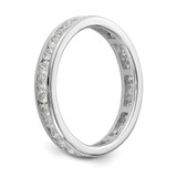14k White Gold 1 carat Lab Grown Diamond VS/SI+ G+ Complete Channel Set Size 7 Eternity Band