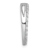 14k White Gold 1 carat Lab Grown Diamond VS/SI+ G+ Complete Circle Chain Slide Pendant - PM-E8B723E9-5433