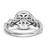 14k White Gold 1 carat Lab Grown Diamond VS/SI+ G+ Complete Cluster Engagement Ring - RM-03D40543-4690