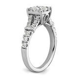 14k White Gold 1 carat Lab Grown Diamond VS/SI+ G+ Complete Cluster Engagement Ring - RM-D00D8425-4970