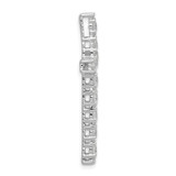 14k White Gold 1 carat Lab Grown Diamond VS/SI+ G+ Complete Cross Chain Slide Pendant - PM-63A7E212-2759