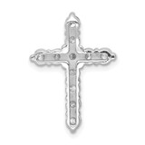14k White Gold 1 carat Lab Grown Diamond VS/SI+ G+ Complete Cross Chain Slide Pendant - PM-8B73C6BF-8370