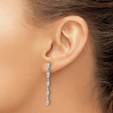 14k White Gold 1 carat Lab Grown Diamond VS/SI+ G+ Complete Dangle Post Earrings - EM-5DC6B7A0-1444