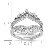 14k White Gold 1 carat Lab Grown Diamond VS/SI+ G+ Complete Double Row Ring Guard