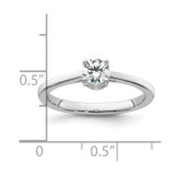 14k White Gold 1 carat Lab Grown Diamond VS/SI+ G+ Complete Engagement Ring