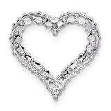 14k White Gold 1 carat Lab Grown Diamond VS/SI+ G+ Complete Heart Chain Slide Pendant