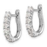 14k White Gold 1 carat Lab Grown Diamond VS/SI+ G+ Complete Hinged Hoop Earrings - EM-CDD4BD6E-3002